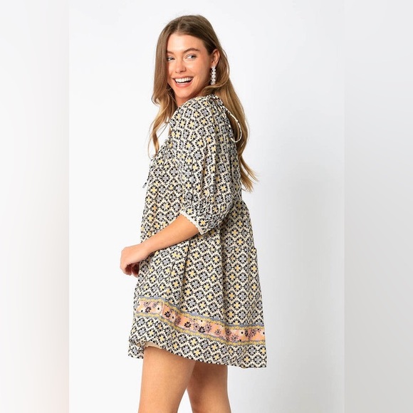 🎀NWOT Olivaceous Peachy Boho Dress - Picture 3 of 7